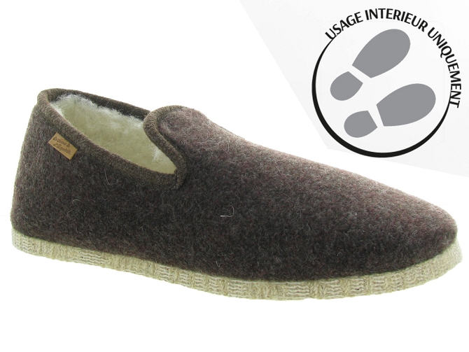 chaussons et pantoufles - Charentaises - homme - Synthétique - Marron - La maison de l espadrille