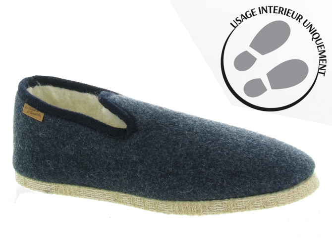 chaussons et pantoufles - Charentaises Hiver - homme - Synthétique - Bleu Marine - La maison de l espadrille