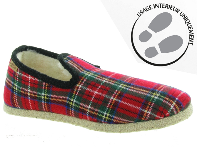 chaussons et pantoufles - Charentaises - homme - Synthétique - Rouge - La maison de l espadrille