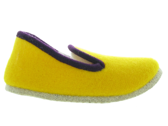 chaussons et pantoufles - Charentaise - femme - Textile - Jaune - Rondinaud4691203_2
