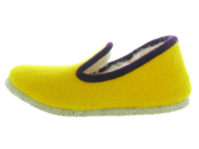 chaussons et pantoufles - Charentaise - femme - Textile - Jaune - Rondinaud4691203_4