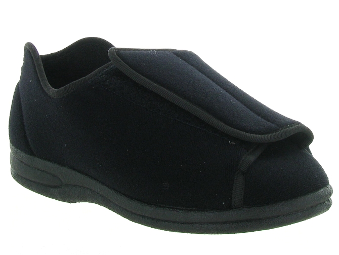 chaussons et pantoufles - Montant - femme - Toile  - Noir - Fargeot