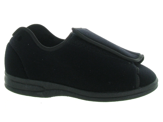 chaussons et pantoufles - Montant - femme - Toile  - Noir - Fargeot4700101_2