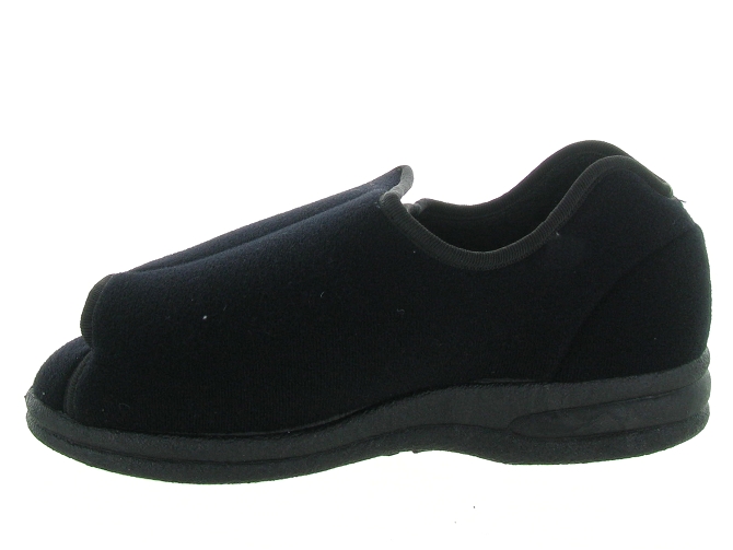 chaussons et pantoufles - Montant - femme - Toile  - Noir - Fargeot4700101_4