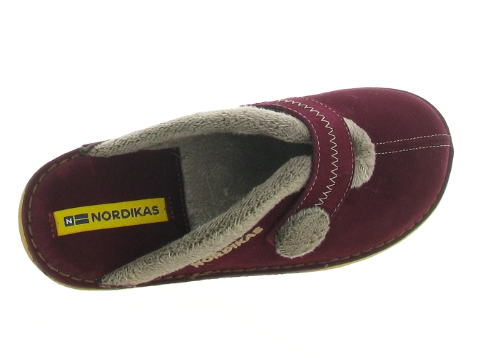 chaussons et pantoufles - Mules Sabots - femme - Synthétique - Bordeaux - Nordikas4700302_3