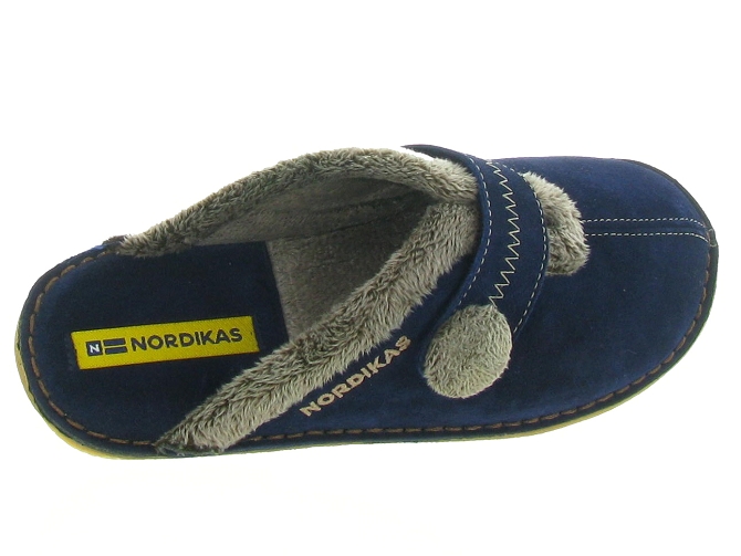 chaussons et pantoufles - Mules Sabots - femme - Synthétique - Bleu Marine - Nordikas4700303_3