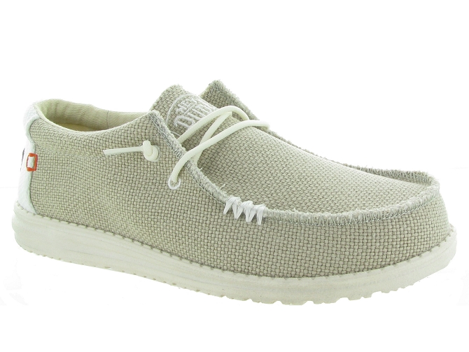 baskets et sneakers - Confort - homme - Toile  - Beige - Hey dude