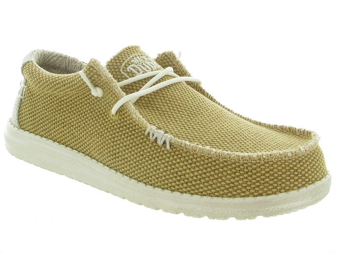 Hey dude baskets et sneakers wally naturel jaune moutarde