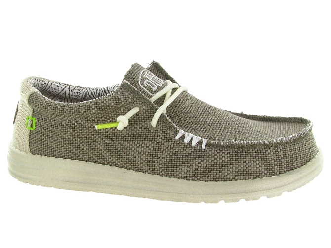 baskets et sneakers - Confort - homme - Toile  - Taupe - Hey dude