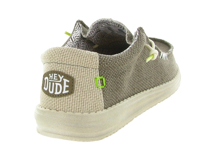 baskets et sneakers - Confort - homme - Toile  - Taupe - Hey dude4703613_5