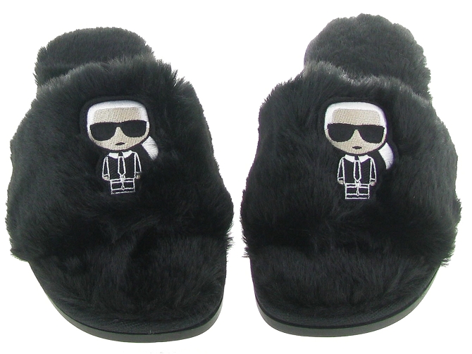 Karl lagerfeld chaussons et pantoufles salotto 2 ikonic slip noir