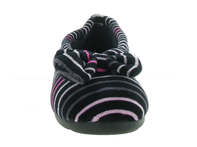 chaussons et pantoufles - Ballerines - femme - Toile  - Noir - Isotoner4728401_3