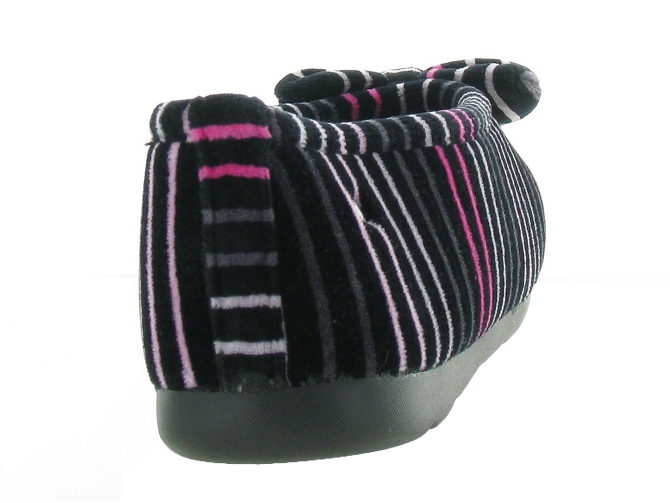 chaussons et pantoufles - Ballerines - femme - Toile  - Noir - Isotoner4728401_5