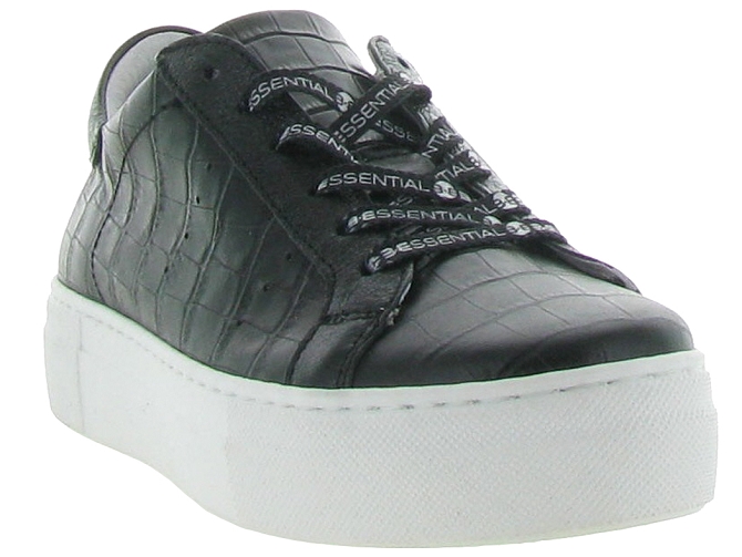 B essential baskets et sneakers be plain noir