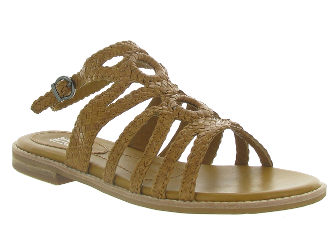 sandales et nu pieds - Confort - femme - Cuir - Marron - Regarde le ciel...