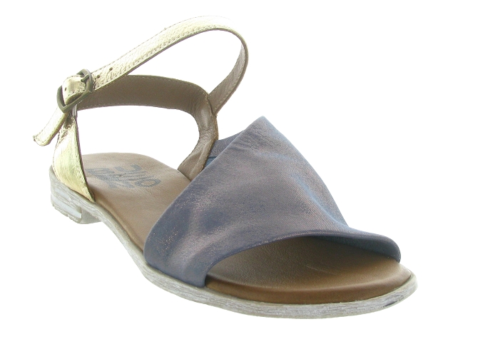 nu pieds - Casual - femme - Cuir laminé - Bleu Marine - Lune et lautre4750606_3