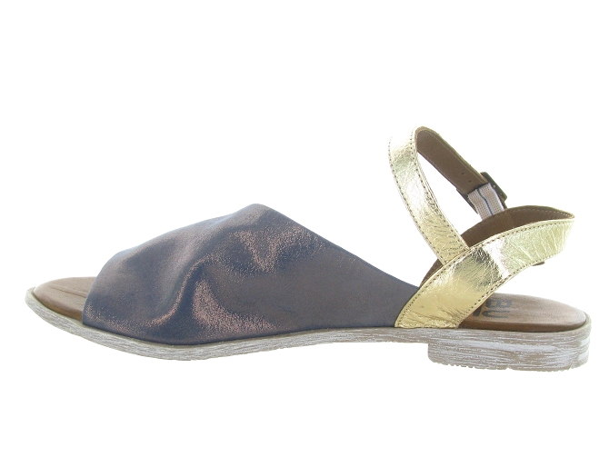 nu pieds - Casual - femme - Cuir laminé - Bleu Marine - Lune et lautre4750606_4