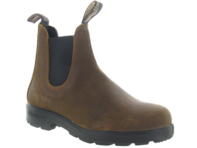 bottines et boots - Chelsea - homme - Cuir Gras - Marron - Blundstone