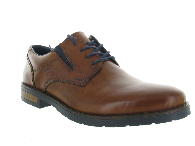 chaussures a lacets - Cérémonie - homme - Cuir - Marron - Rieker