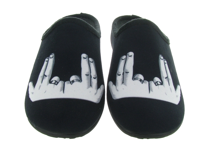 La maison de l espadrille chaussons et pantoufles 6764 jul noir