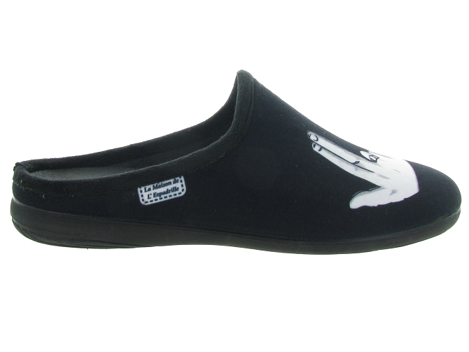 La maison de l espadrille chaussons et pantoufles 6764 jul noir4767201_2