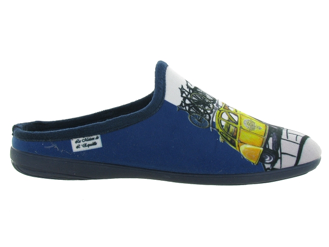 chaussons et pantoufles - Mules Sabots - homme - Synthétique - Bleu - La maison de l espadrille4767601_2