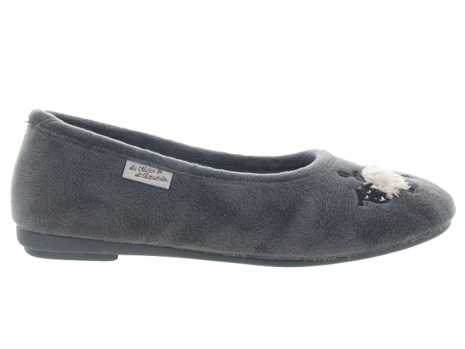 chaussons et pantoufles - Ballerines - femme - Synthétique - Gris - La maison de l espadrille4768401_2