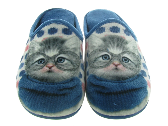 La maison de l espadrille chaussons et pantoufles 9000 6 chat marine