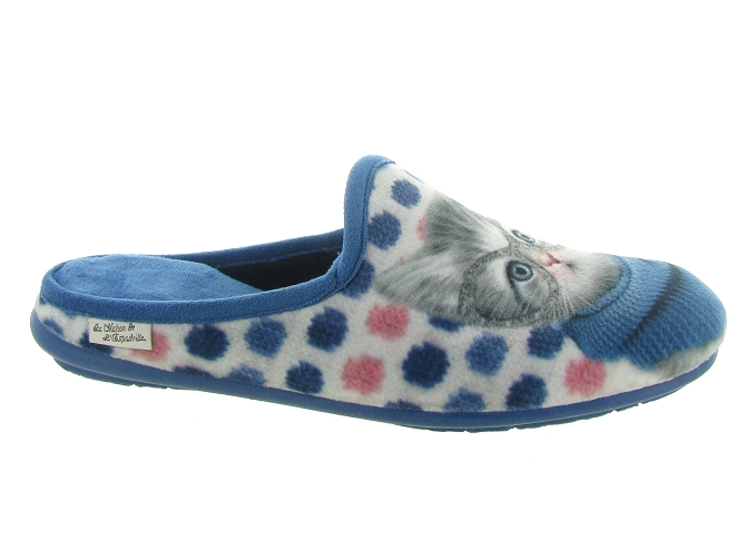 La maison de l espadrille chaussons et pantoufles 9000 6 chat marine4769102_3
