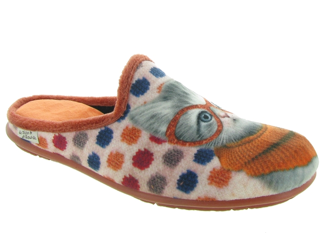 La maison de l espadrille chaussons et pantoufles 9000 6 chat orange4769103_2