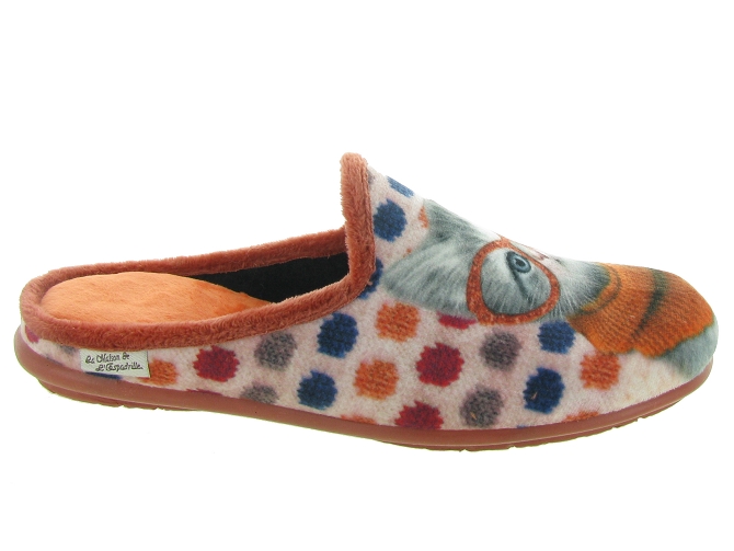 La maison de l espadrille chaussons et pantoufles 9000 6 chat orange4769103_3