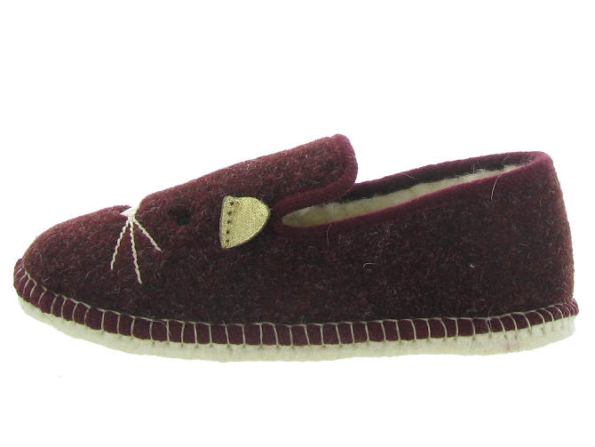 La maison de l espadrille chaussons et pantoufles f4131 charentaise chat bordeaux4770502_3