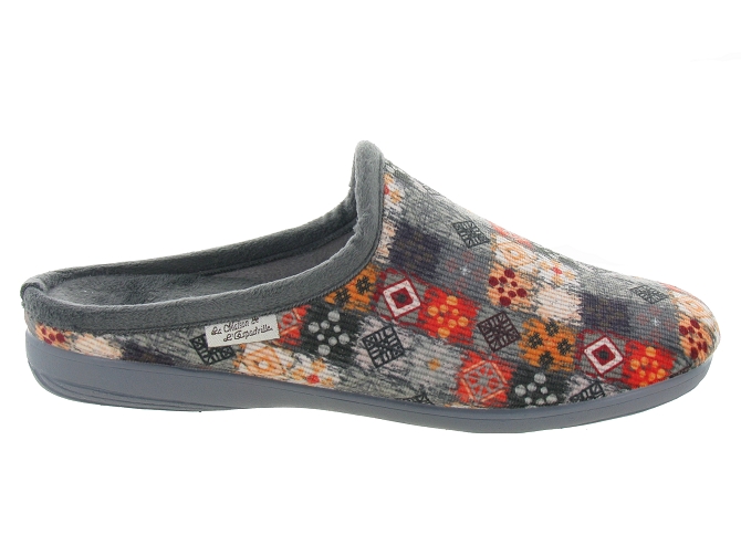 La maison de l espadrille chaussons et pantoufles 6510 gris4771201_2