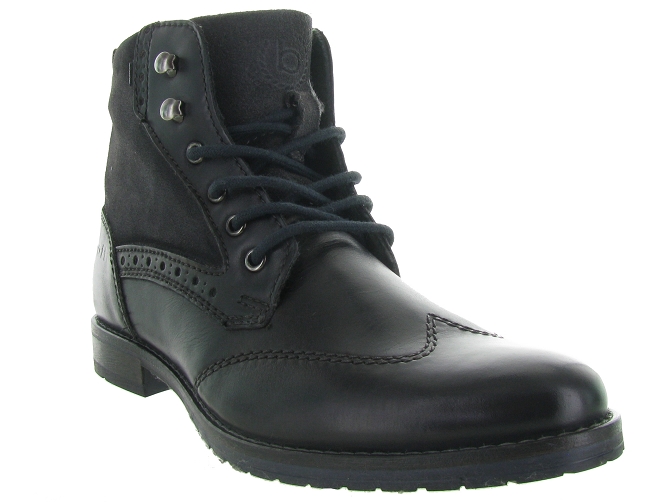 bottines et boots - Casual  - homme - Cuir - Noir - Bugatti