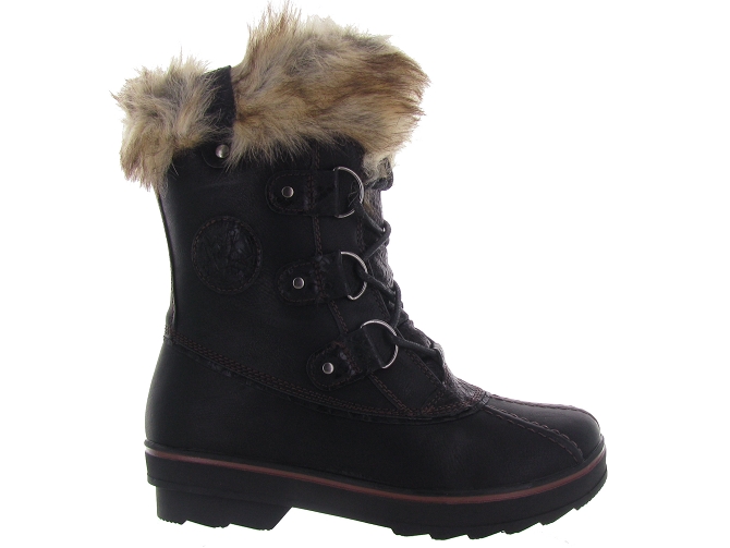 apres ski bottes fourrees - Bottine chaude - femme - Synthétique - Noir - Kimberfeel4775701_2