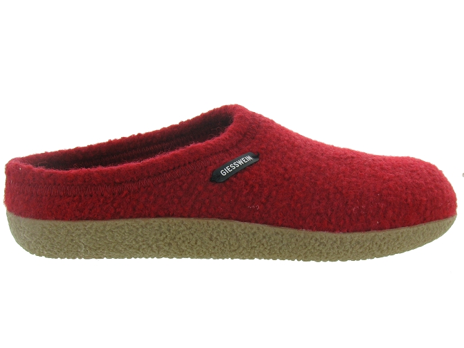 chaussons et pantoufles - Mules Sabots - homme - Laine - Rouge - Giesswein4778402_2