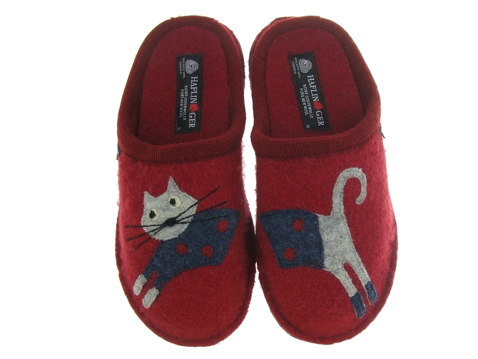 Haflinger chaussons et pantoufles cucho twins rouge