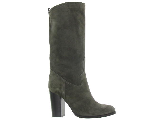 bottines et boots - Classique & Chic - femme - Nubuck - Taupe - Julie dee4782301_2