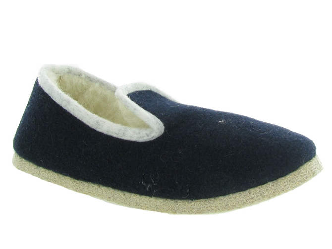 chaussons et pantoufles - Charentaises Hiver - homme - Textile - Bleu Marine - Rondinaud