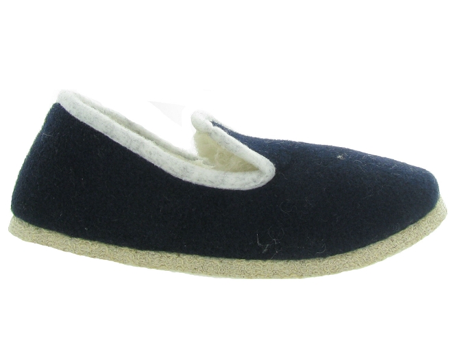 chaussons et pantoufles - Charentaises Hiver - homme - Textile - Bleu Marine - Rondinaud4786001_2