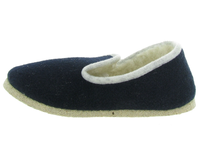 chaussons et pantoufles - Charentaises Hiver - homme - Textile - Bleu Marine - Rondinaud4786001_3