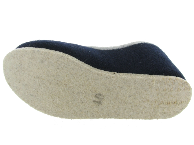 chaussons et pantoufles - Charentaises Hiver - homme - Textile - Bleu Marine - Rondinaud4786001_4
