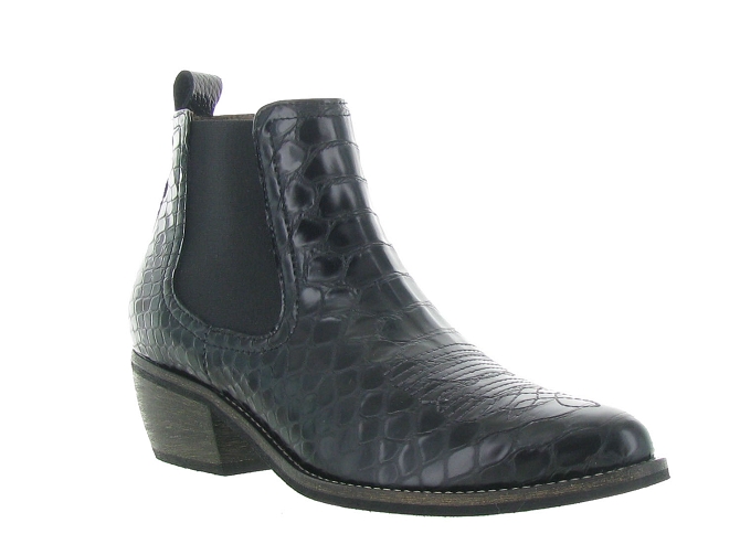 bottines et boots - Santiag - femme - Cuir - Noir - Minka design