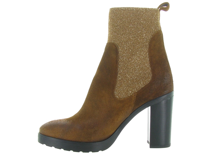 bottines et boots - Santiag - femme - Nubuck - Marron - Minka design4789401_4
