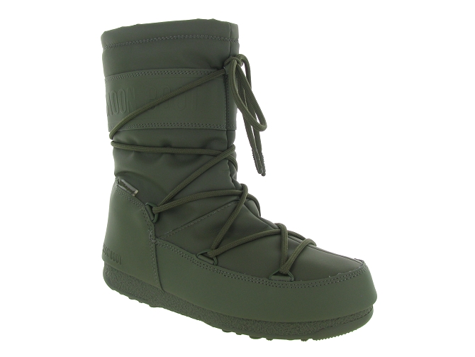 Moon boot apres ski bottes fourrees mid rubber wp kaki