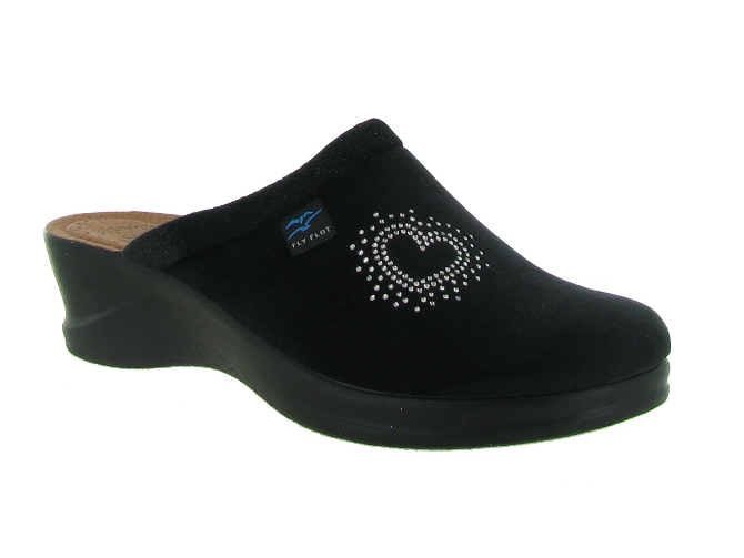 chaussons et pantoufles - Mules Sabots - femme - Synthétique - Noir - Fly flot