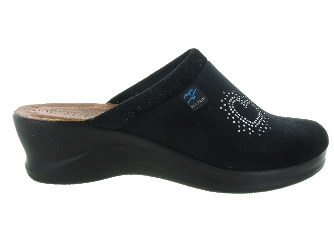 chaussons et pantoufles - Mules Sabots - femme - Synthétique - Noir - Fly flot4796601_2