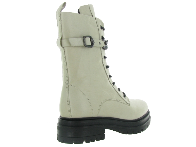 bottines et boots - Motardes - femme - Cuir - Blanc - Creator4797401_5