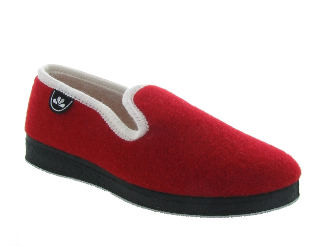 chaussons et pantoufles - Charentaise - femme - Synthétique - Rouge - Semelflex