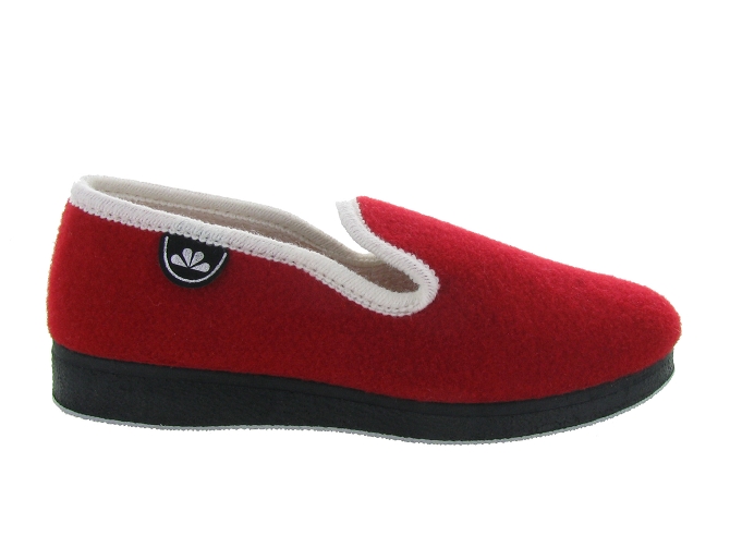 chaussons et pantoufles - Charentaise - femme - Synthétique - Rouge - Semelflex4801301_2